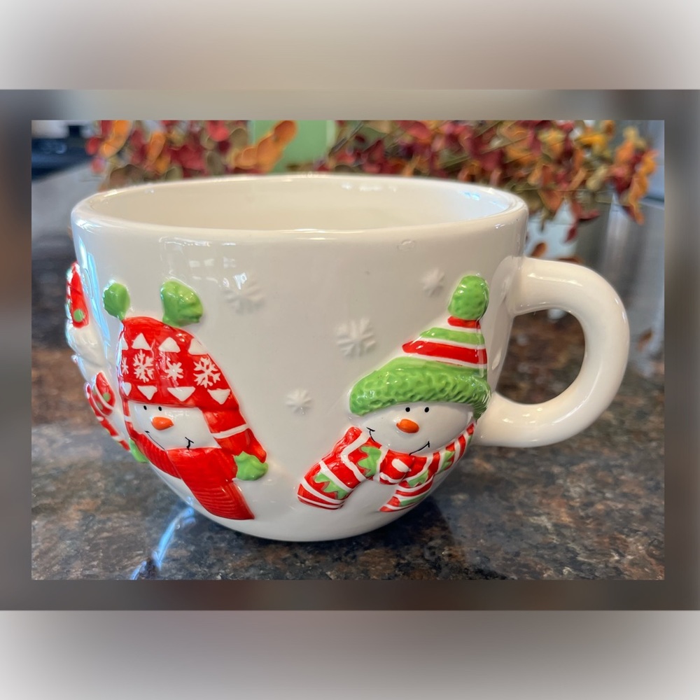 Houston Harvest-Ceramic Snowman Mug - Picture 2 of 6